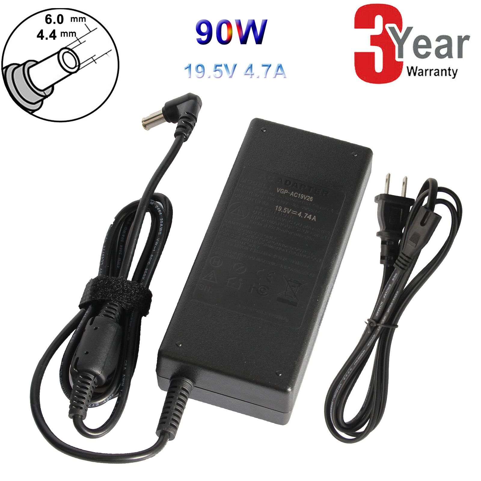 AC Adapter Charger for Sony Vaio PCG-7141L PCG-7142L PCG-7154L PCG-7Y2L PCG-FR