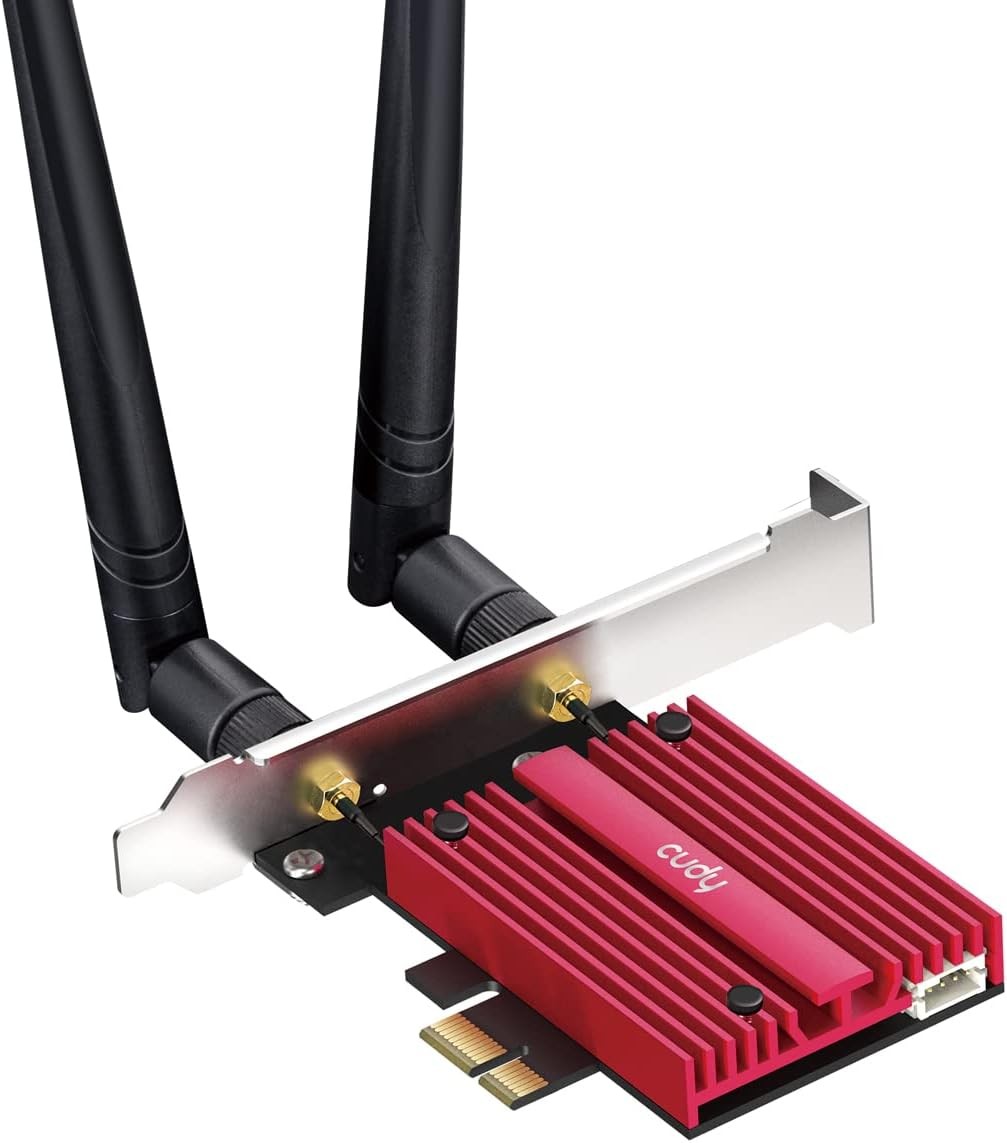 AX5400 Wireless WiFi 6E PCIe Card for PC, Bluetooth 5.2, AX210 Module Inside,...