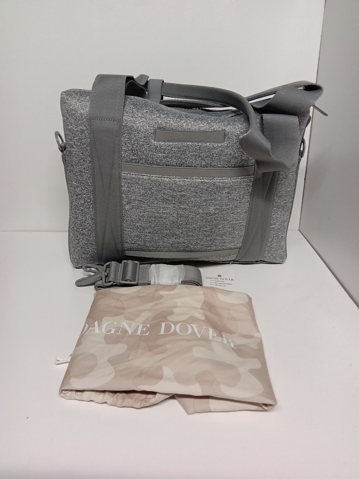 Dagne Dover Grey Ryan Neoprene Laptop Bag MEDIUM.