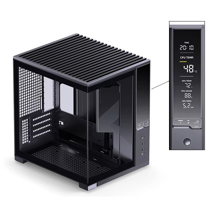 Jonsbo D34 Mini-ITX/Micro ATX PC Case USB-C 280mm Radiator Support
