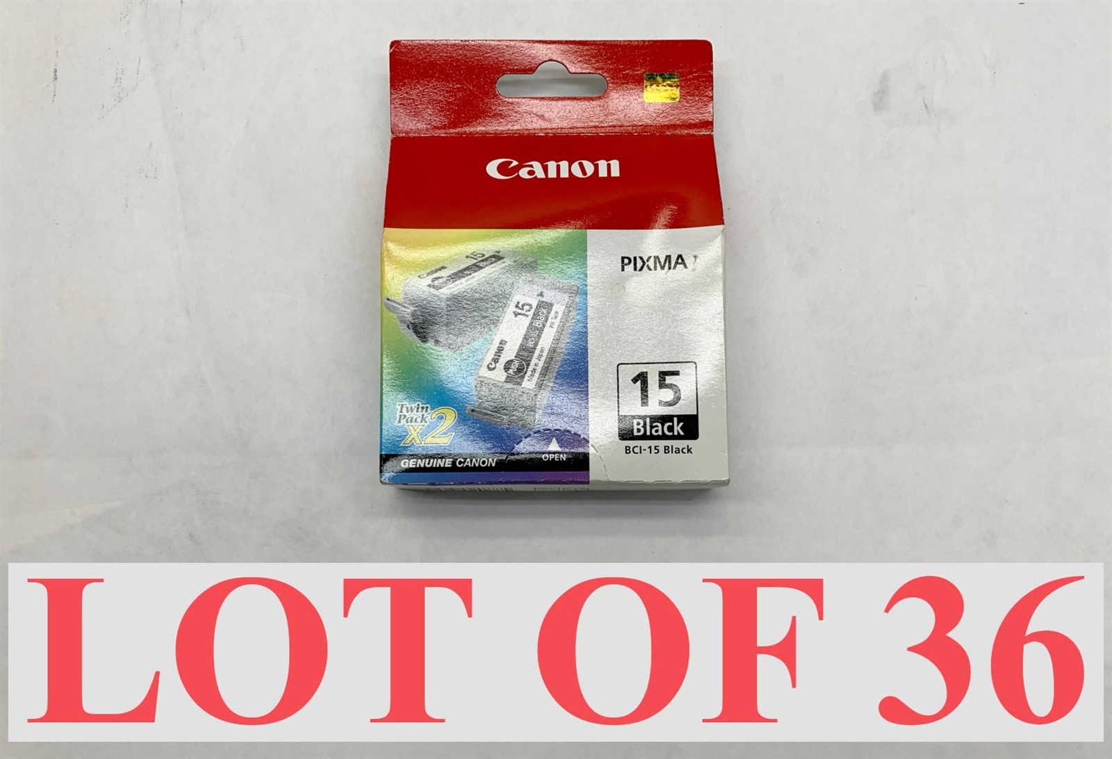 CANON BCI-15 PIXMA 15 Black Ink Tank Cartridges Twin-Packs Genuine NEW Lot 36