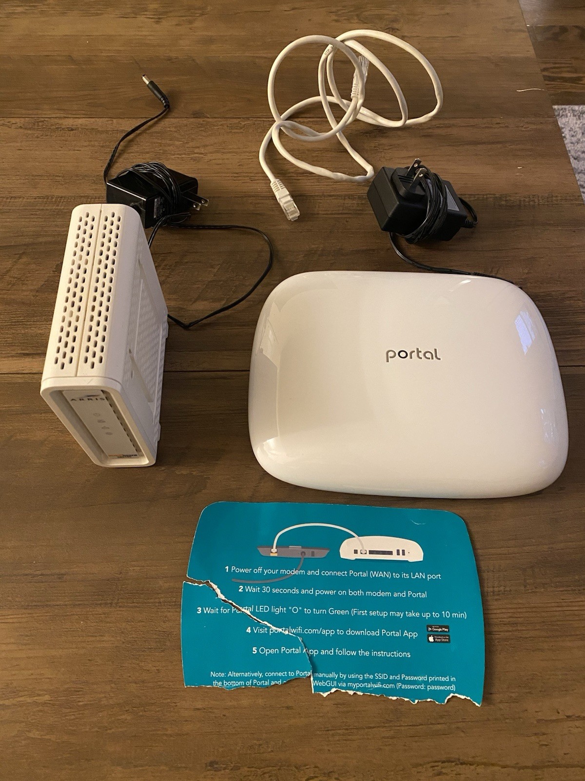 Portal Wi-Fi Router and Arris Surfboard 6190 Modem Bundle