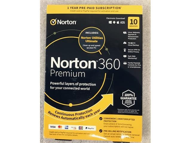 Norton 360 Premium 10 Devices 1-Year 21422584