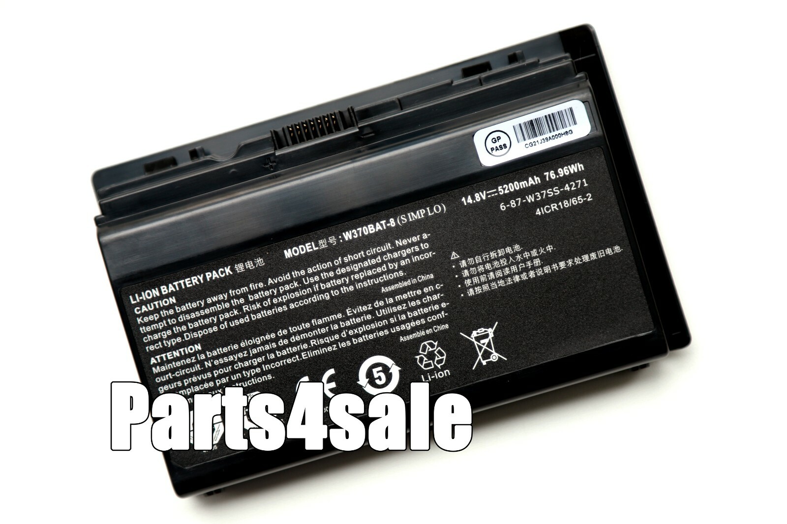 New Genuine W370BAT-8 Battery for Clevo W350ST W355ST W370ST W370SS NP7358 A522