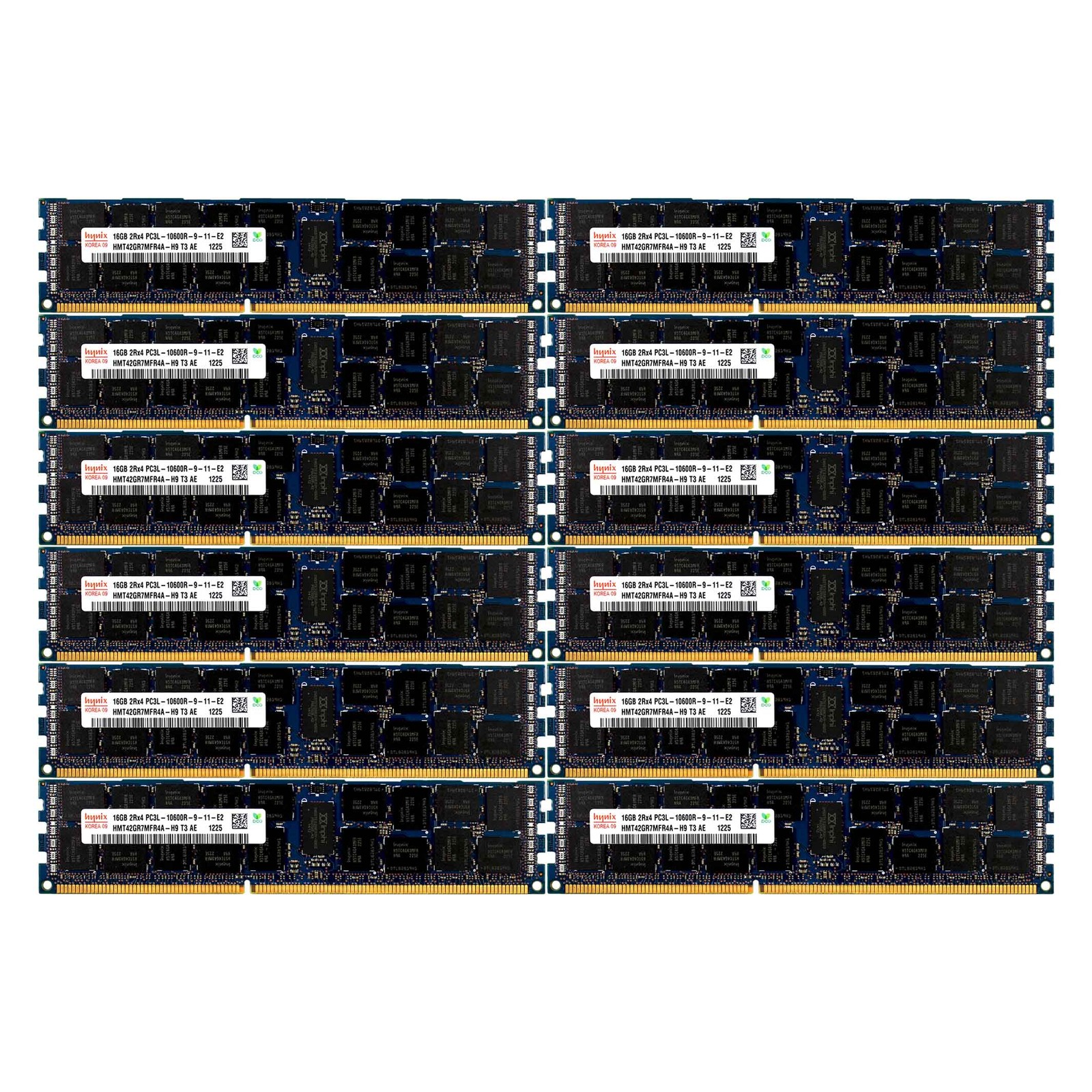 PC3L-10600 12x16GB HP Proliant DL320 DL360 DL370 DL380 ML330 ML350 G6 Memory Ram