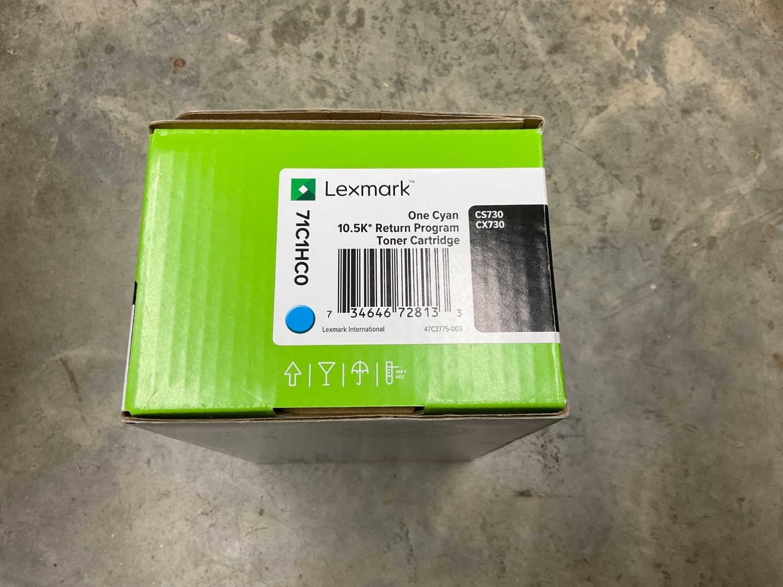Lexmark 71C1HCO Cyan Toner New Sealed 10.5k