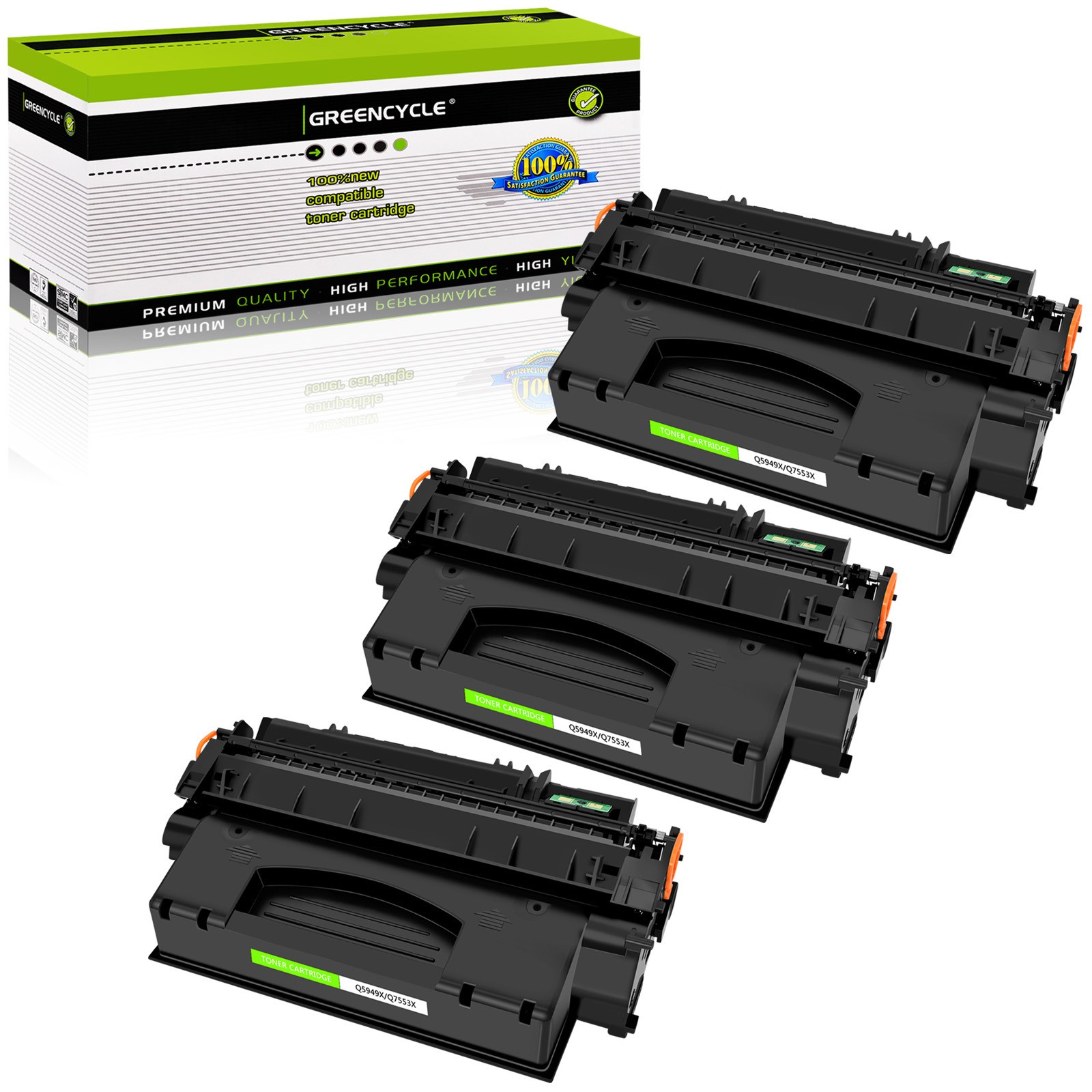 3PK Q7553X High Yield Toner Cartridge Fits for HP LaserJet P2015N P2015DN P2015X