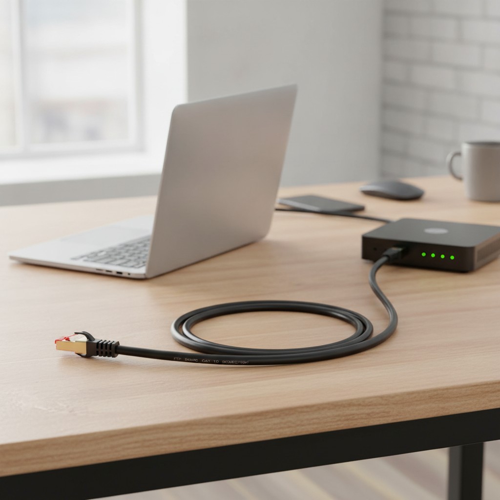 Versatile 10ft Cat6 Ethernet Cable - Ideal for Modems, Routers, and Gaming Gear