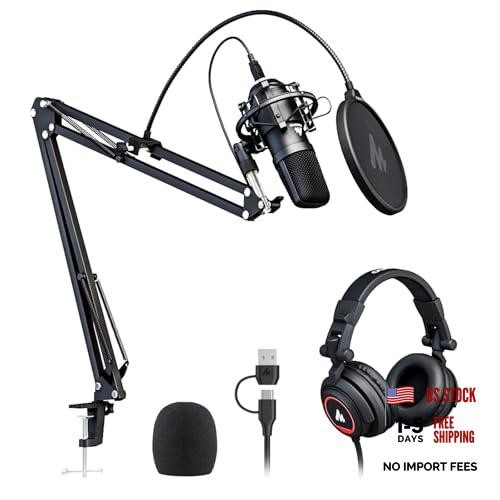 AU-USB Microphone Kit with Headphones for PC, Podcast & Gaming | A04H