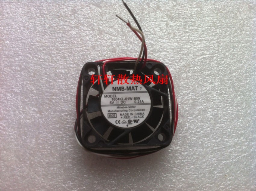NMB-MAT 1604KL-01W-B59 4CM 4010 5V 0.21A double ball cooling fan