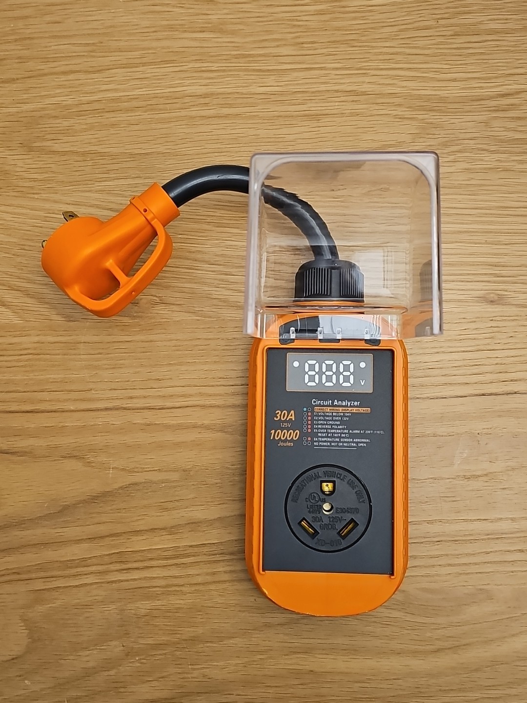 10000 J RV Surge Protector 30A 125V, Monitor Display RV Surge Protector 