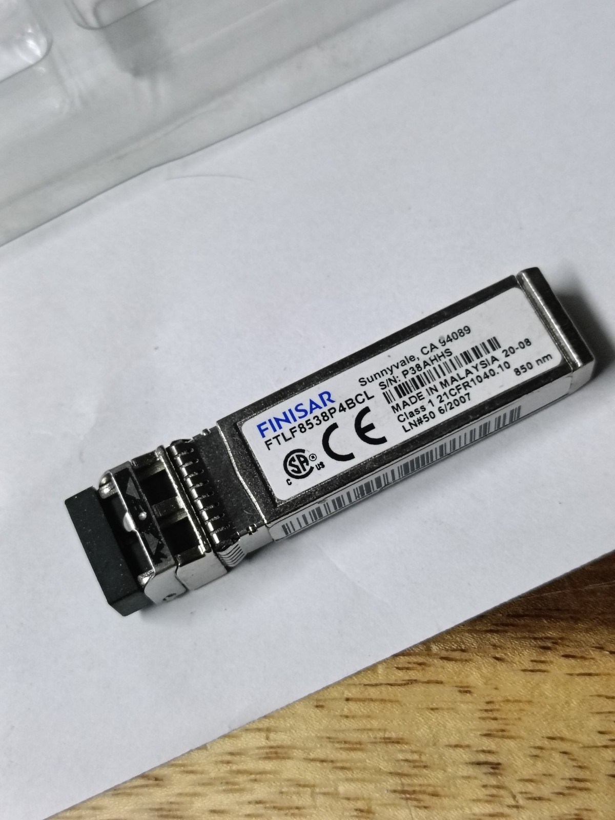 FINISAR FTLF8538P4BCL 25GBASE-SR 25.78 Gb/s Bi-directional SFP28 SR 100m LC MMF