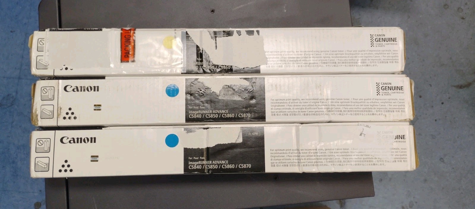 Lot of 3 Canon GPR-61 Toner Cartridges CY NEW  C5840 C5850 C5860 C5870