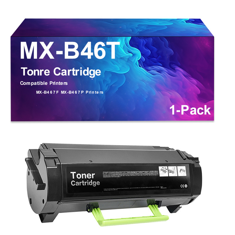 1 Pack MX-B46T MXB46T Black Toner Cartridge Replacement for MX-B467F MX-B467P