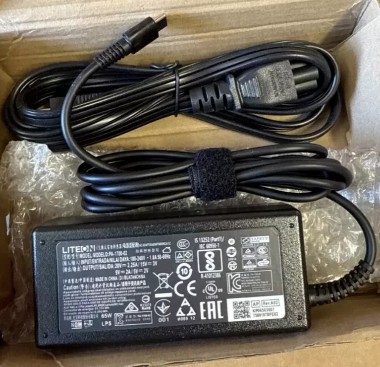 Genuine 65W20V Type-C Charger For Acer Chromebook Spin 311 315 CB315 CP311 CP713