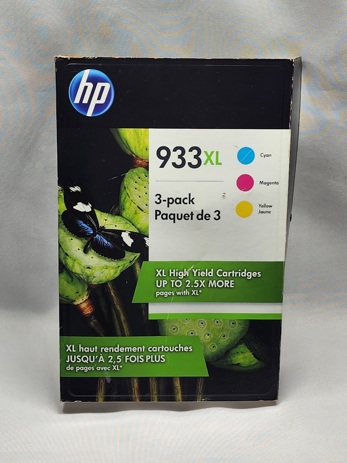 HP 933XL OEM Color Inks Cyan, Yellow, Magenta 3-Packs -Exp: Nov. 2019 