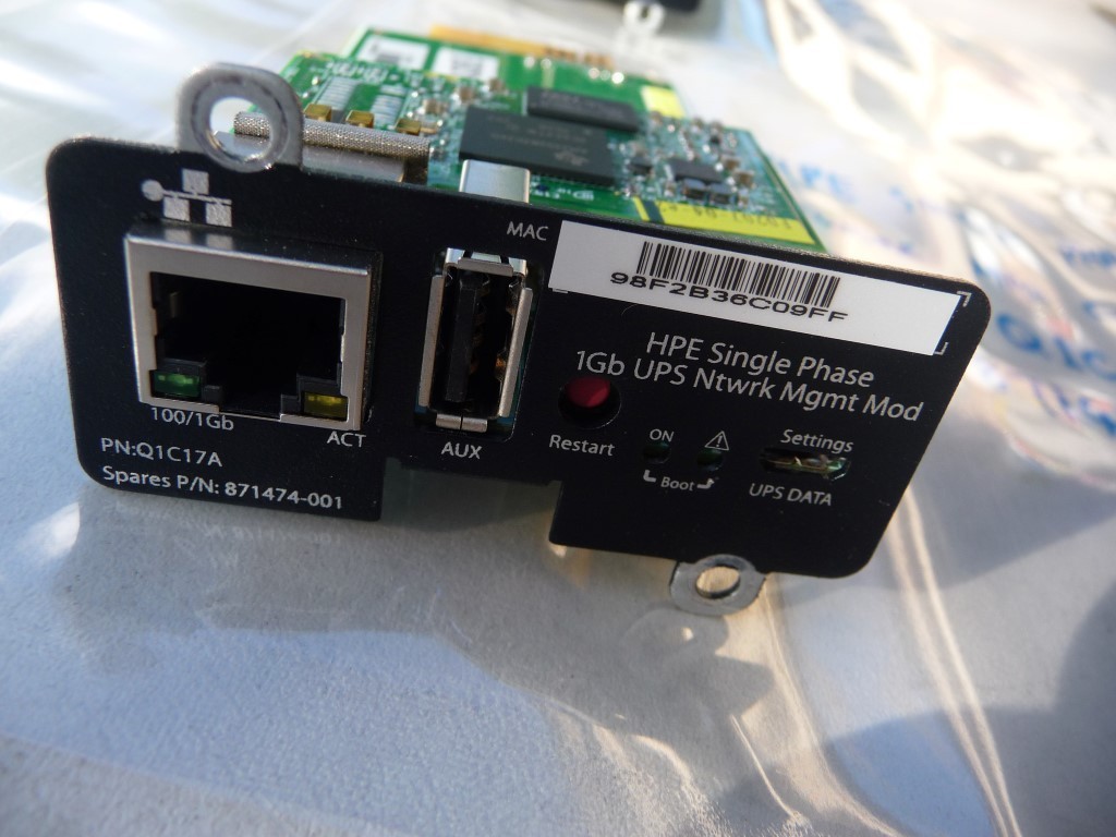 AU SELLER ORIG  Q1C17A  HPE UPS NETWORK MAN Module for T1000 T1500 G5 - TESTED