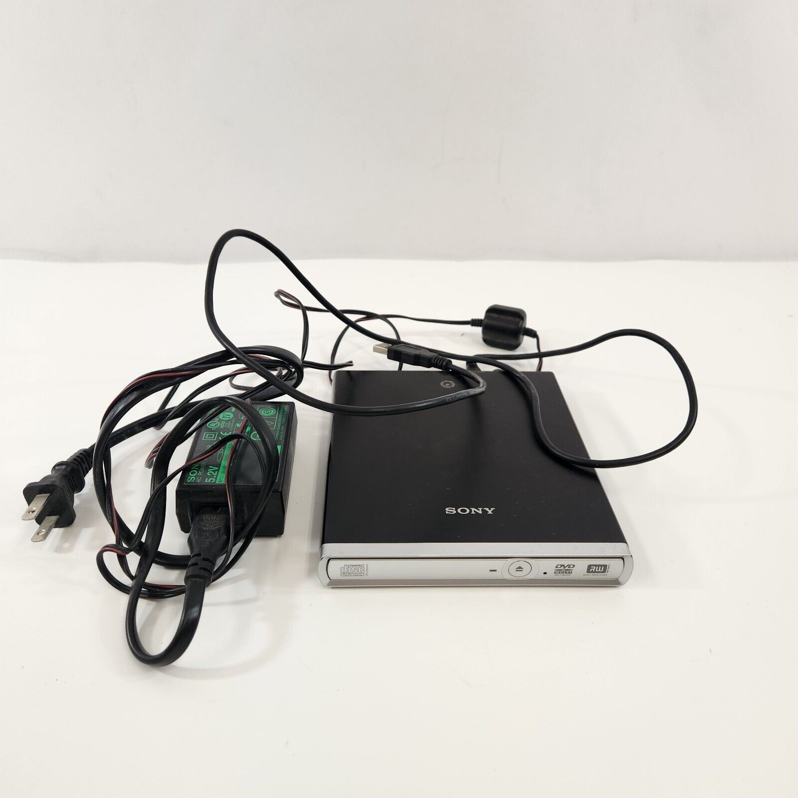 Sony DRX-S70U-W DVD/CD Rewritable Drive RW Slim w/ Power Supply Adapter