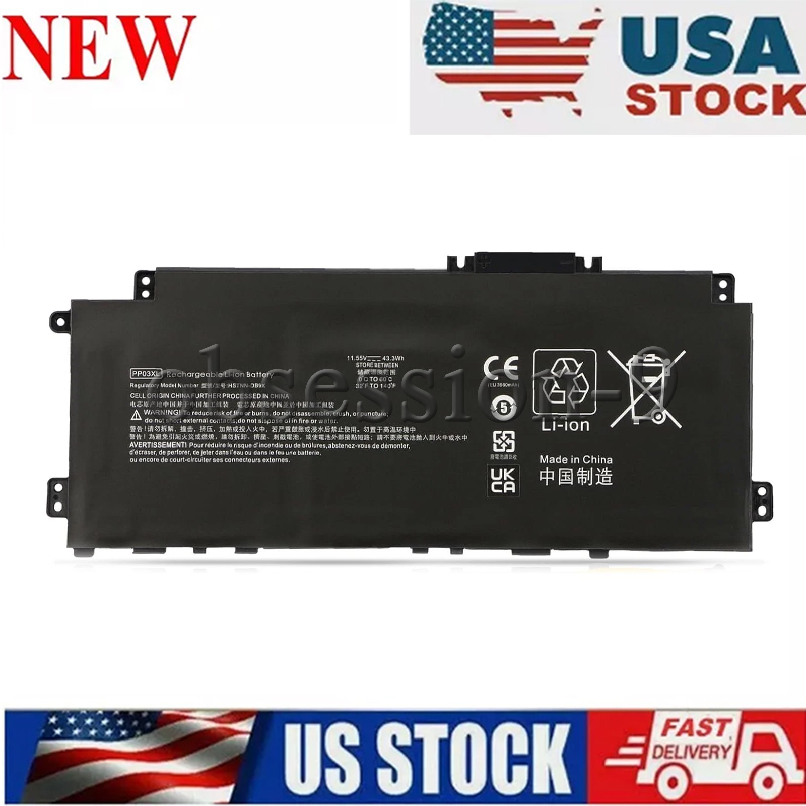 New Battery PV03XL PP03XL for HP HSTNN-LB8S L83393-005 L83393-006 L83388-421