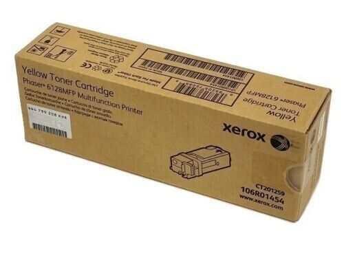 Genuine Factory Sealed Xerox 106R01454 Yellow High Yield Toner Phaser 6128 MFP