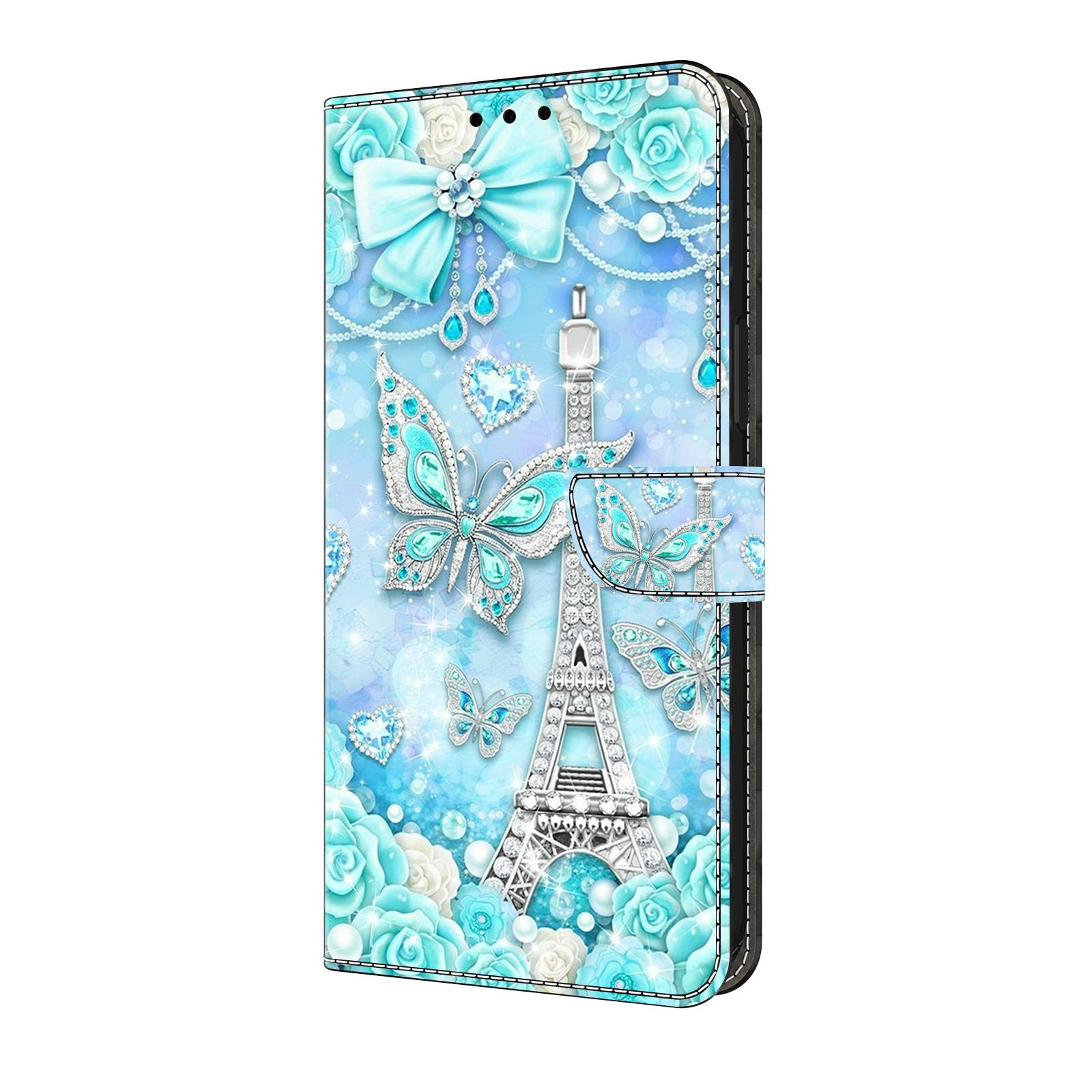 Flower Cat Butterfly Card Wallet Cover Case For A32 A33 A34 A35 A36 A37 A56