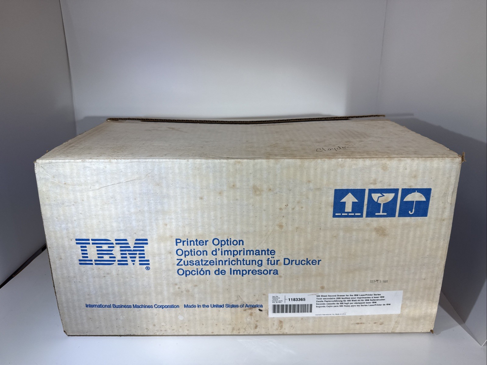 NEW/BOX IBM 1183365 500 SHEET SECOND DRAWER PRINT OPTION LASER PRINTER 4019 4029