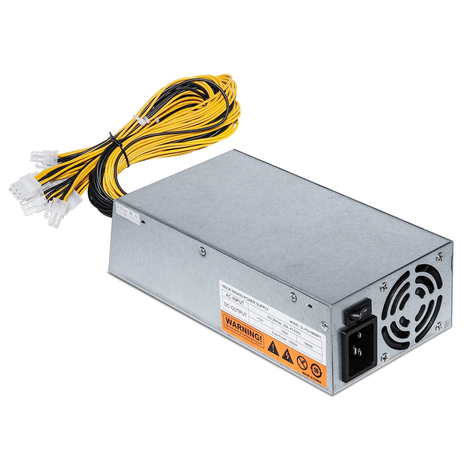 1800w 8 GPU PSU Mining Power Supply Server for Ethereum BTC 10x6PIN 2U 110~264v