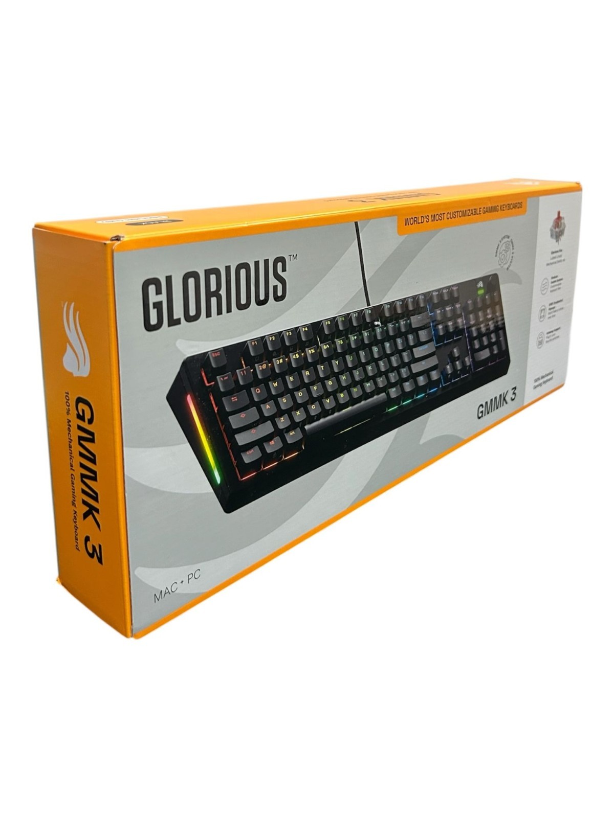 Glorious GMMK 3 Full-Size Mechanical Gaming Keyboard – Black