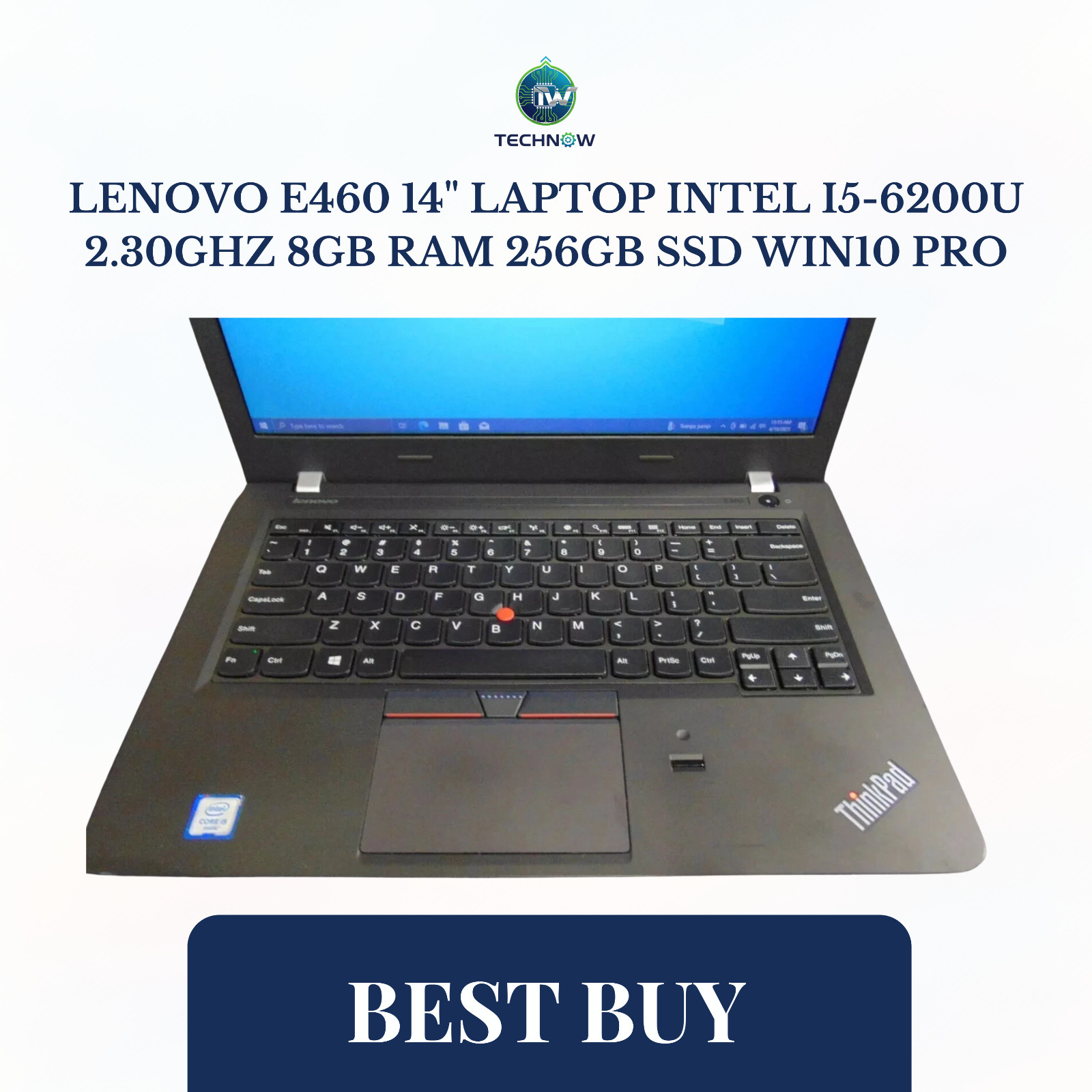 Lenovo E460 14" Laptop Intel i5-6200U 2.30GHz 8GB RAM 256GB SSD WIN10 Pro