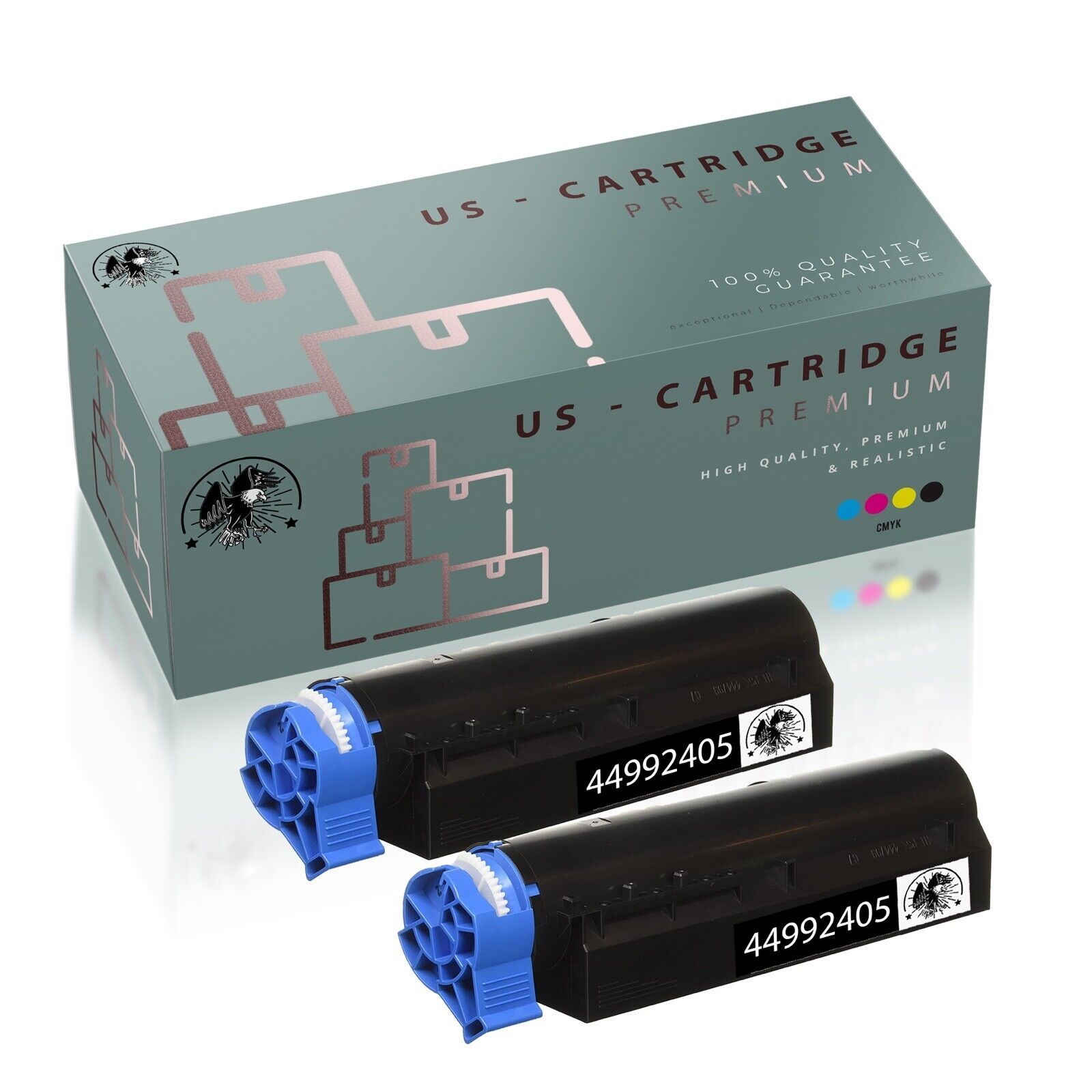 2PK 44992405 Black Toner Cartridge Compatible Okidata 44992405