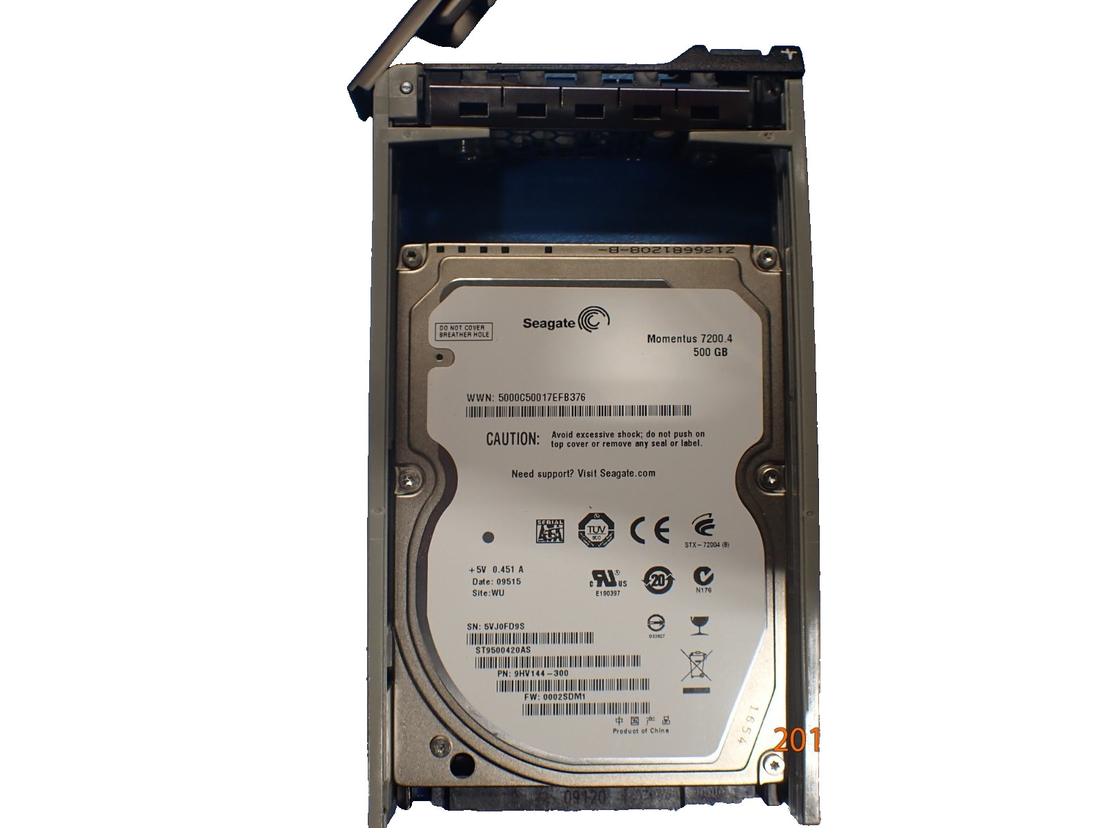 Lot of 4 Seagate ST9500420AS 500 GB, 7,200 RPM, 2.5", SATA HDD Hard Disk Drives