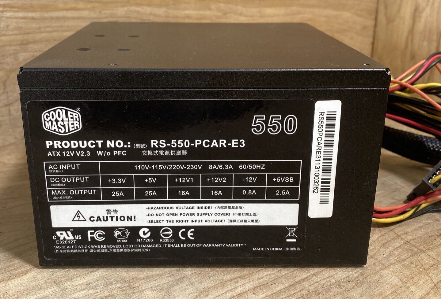 Cooler Master RS-550-PCAR-E3 Power Supply 550W