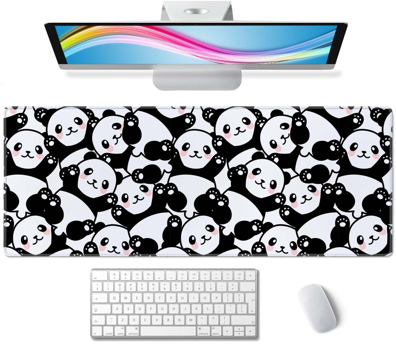 Wasica Cute Baby Panda Gaming Mouse Pad 31.5 x 11.8 in