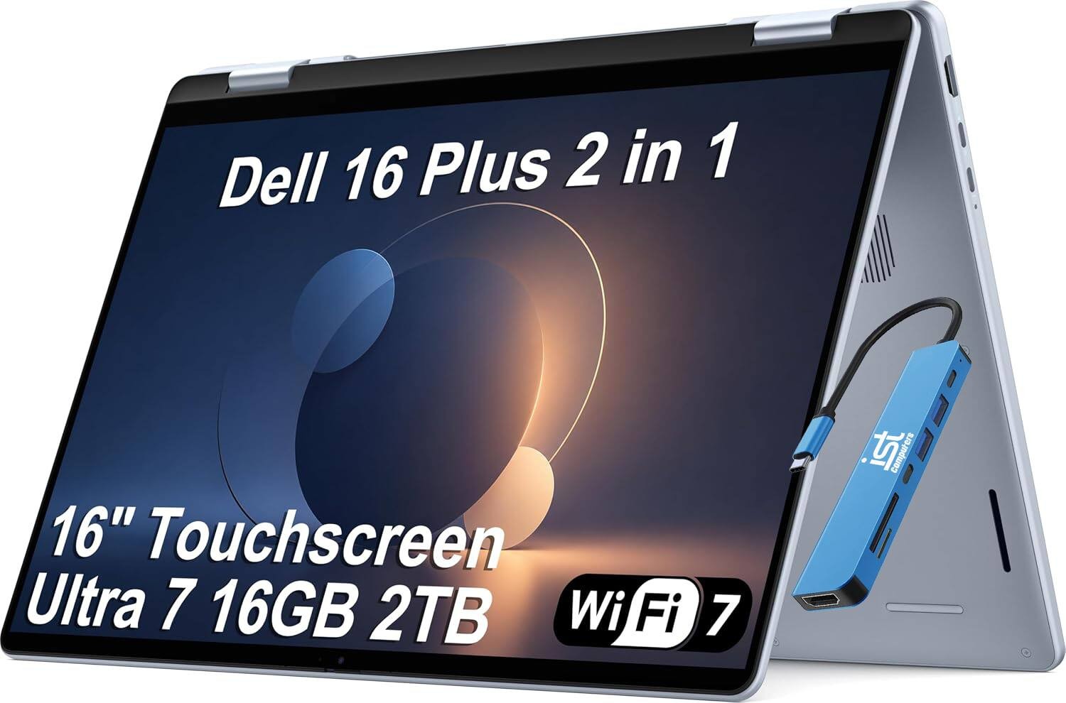 Dell Upgraded 16 Plus 16 in FHD+ 2-in-1 AI Core Ultra 7 256V 2TB SSD 16GB RAM