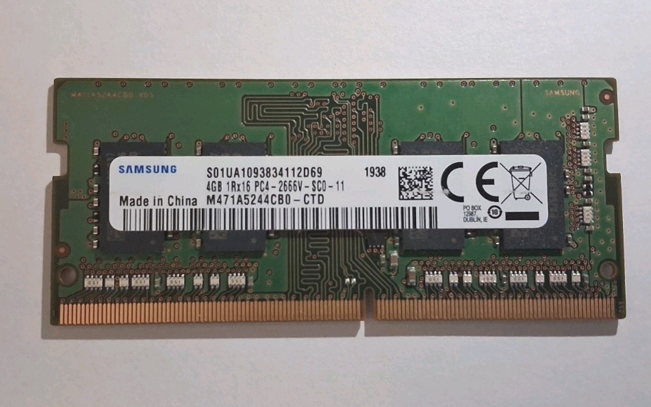 Samsung 4GB DDR4 SO-DIMM RAM (4GB 1Rx16 PC4-2666V-SC0-11)
