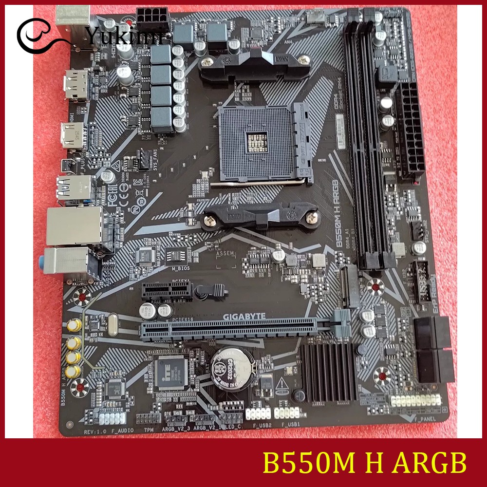 FOR GIGABYTE B550M H ARGB DDR4*2 AMD AM4 64GB HDMIＭotherboard Test OK