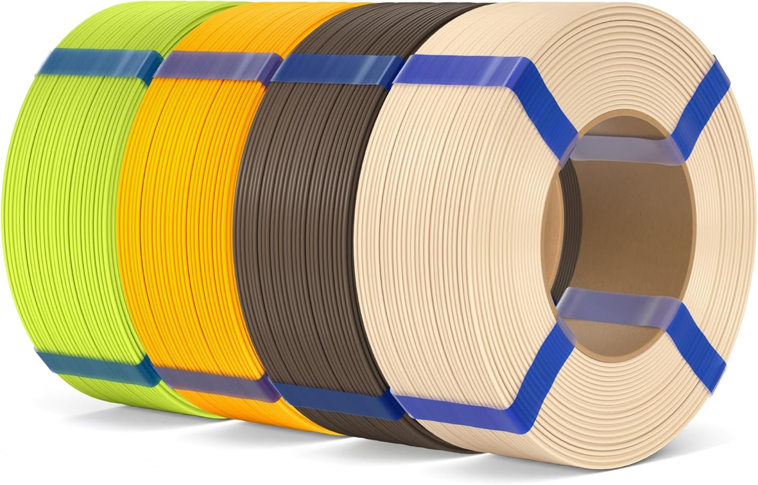 PLA Basic Refill Filament 1.75Mm Bundle 4KG, 3D Printer Filament No Spool for Re