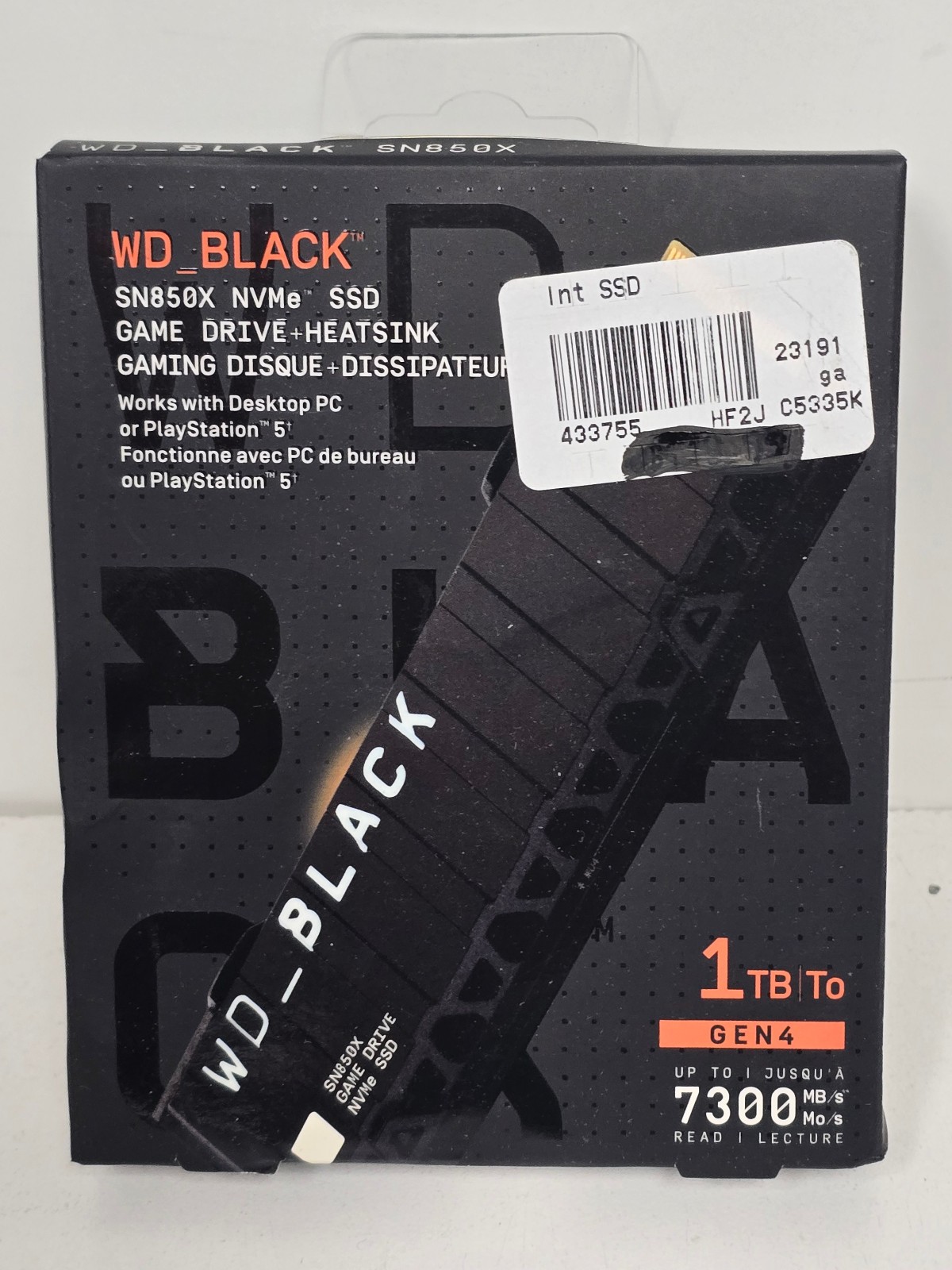 NEW WD_BLACK 1TB SN850X NVMe Internal Gaming Solid State Drive with Heatsink