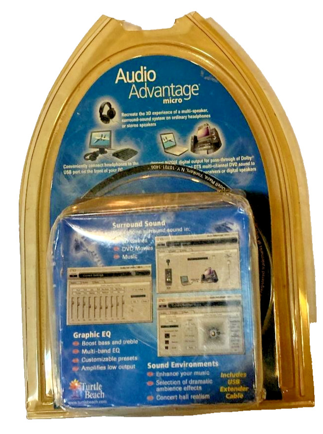 Audio Advantage Micro For PC or Laptop USB Sound Adapter Turtle Beach