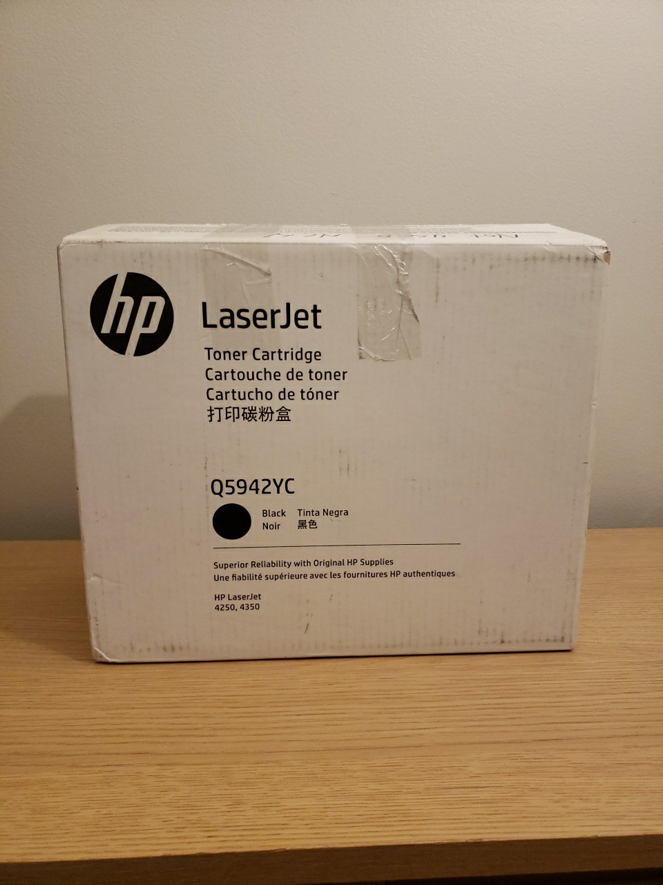 Genuine HP Q5942YC BLack Toner For HP LaserJet 4250, 4350. Opened/ Not Used