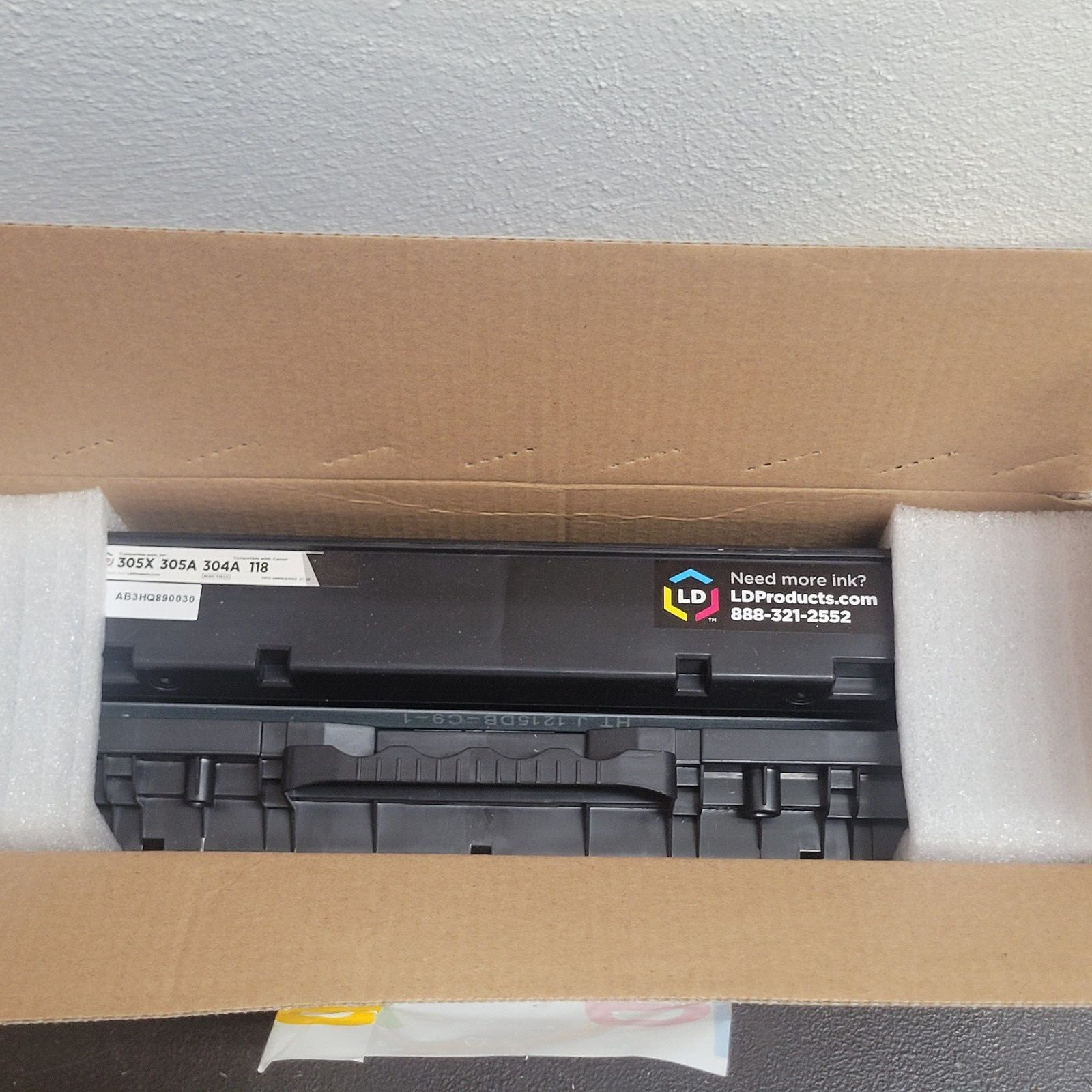 LD Black Laser Toner Cartridge for Canon 118 or HP 305X / 305A / 304A Open Box