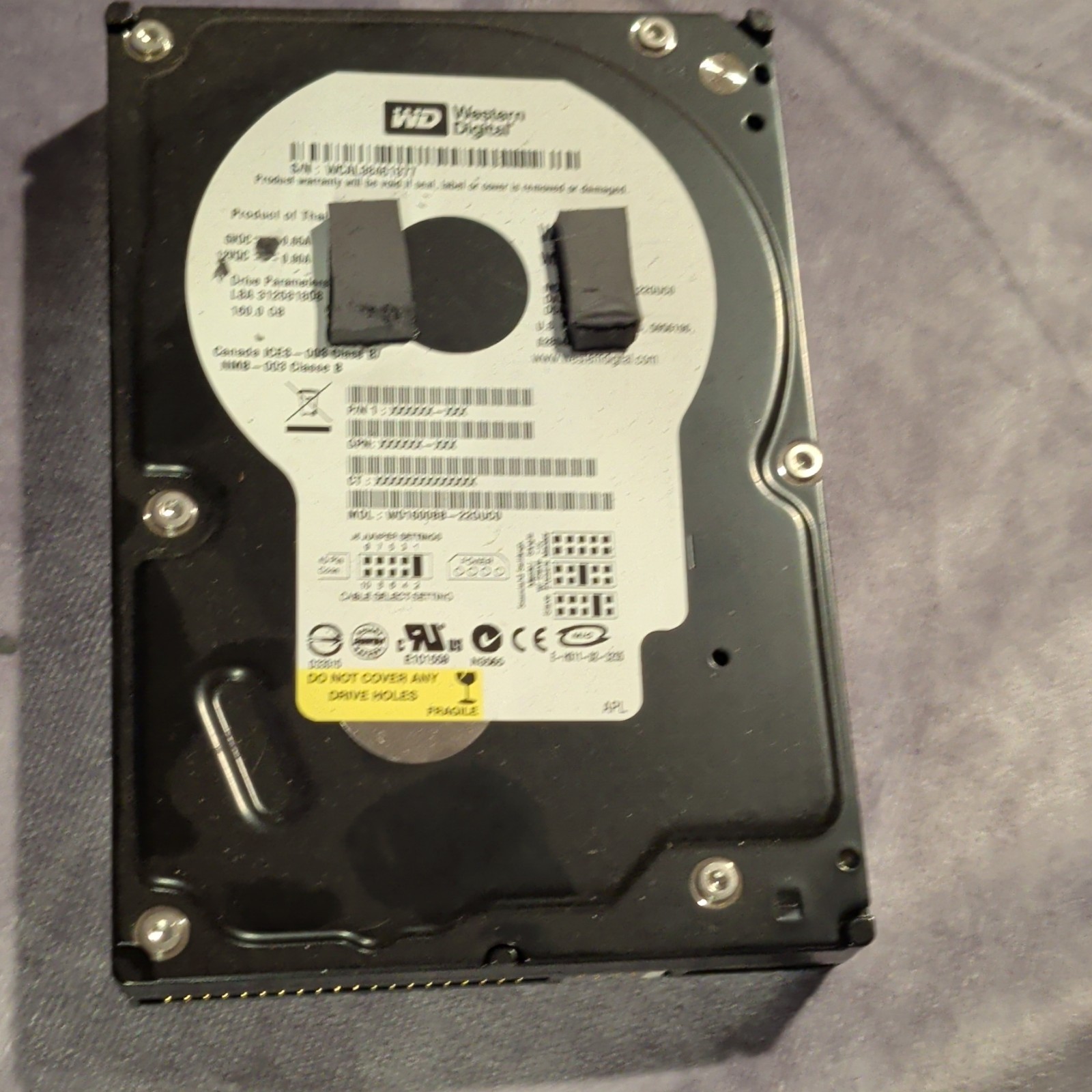 Western Digital WD Caviar WD1600AAJB 160GB IDE/PATA 3.5" 7200RPM 8MB