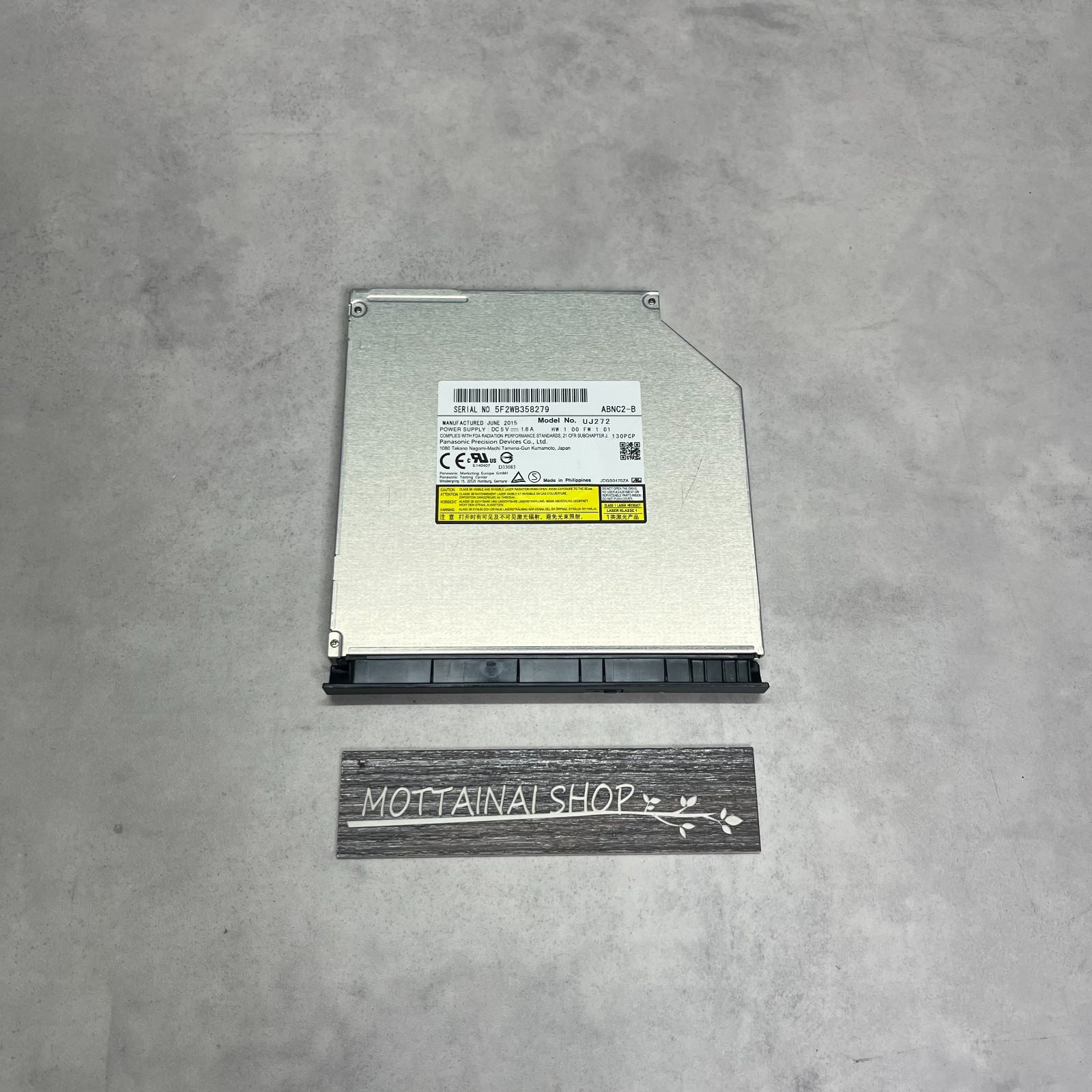 Panasonic UJ-272 9.5mm SATA Blu-ray BDXL Writer Slim Laptop Drive Tested Working