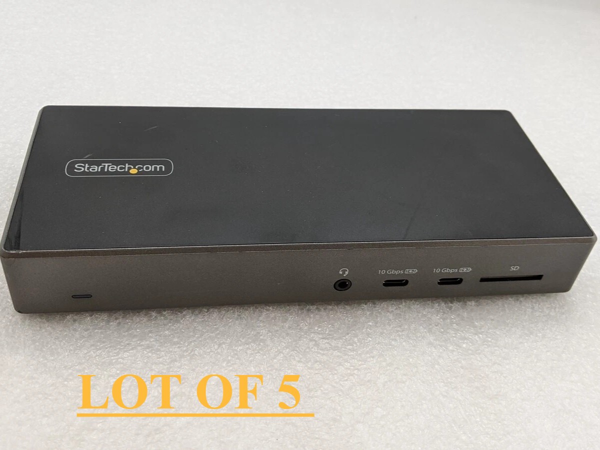 LOT OF 5 StarTech USB-C 10Gbps Gen 2 Triple 4K Monitor Dock -DK31C2DHSPD - NO AC