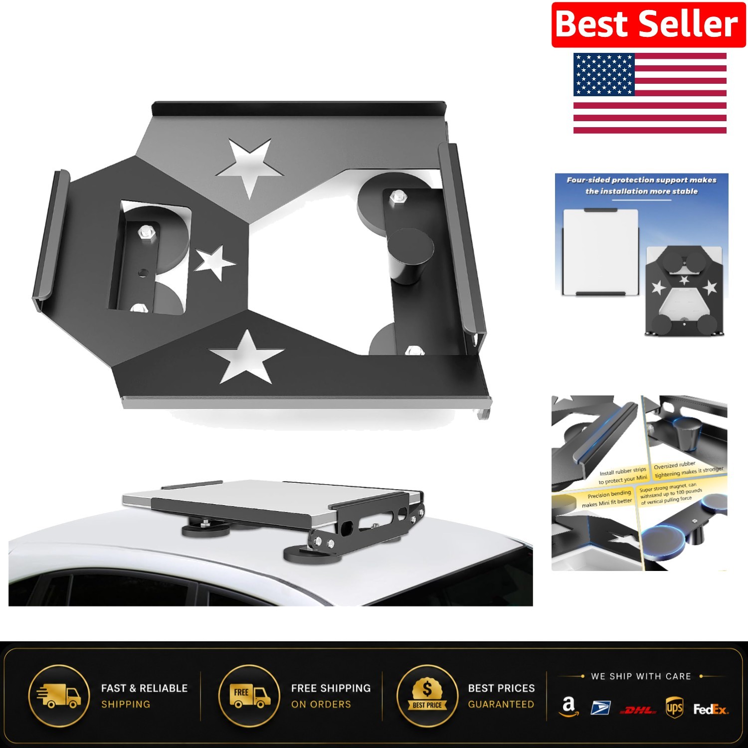 Starlink Mini Magnetic Roof Mount - Secure & Weatherproof Antenna Installation