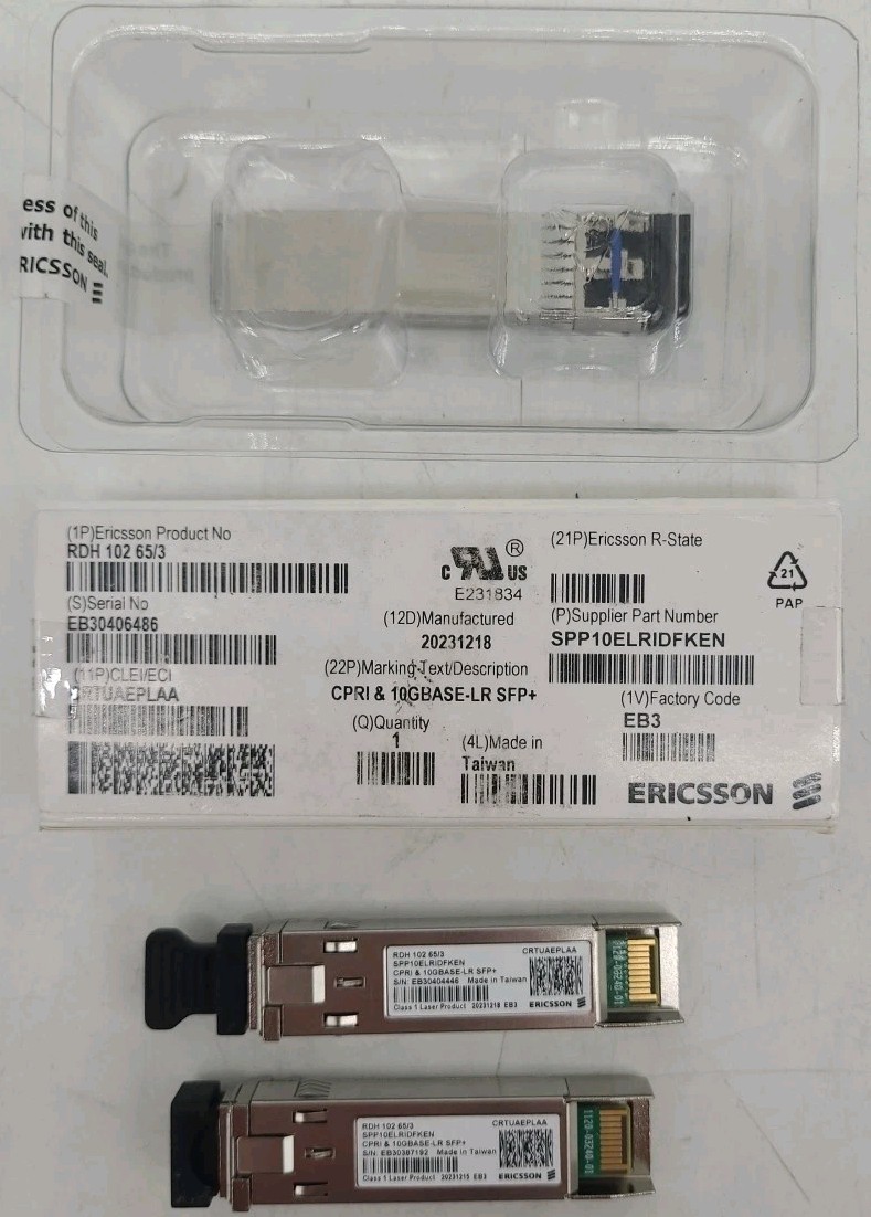 (Lot Of 4) Ericsson RDH10265/3 10GBASE-LR SFP+
