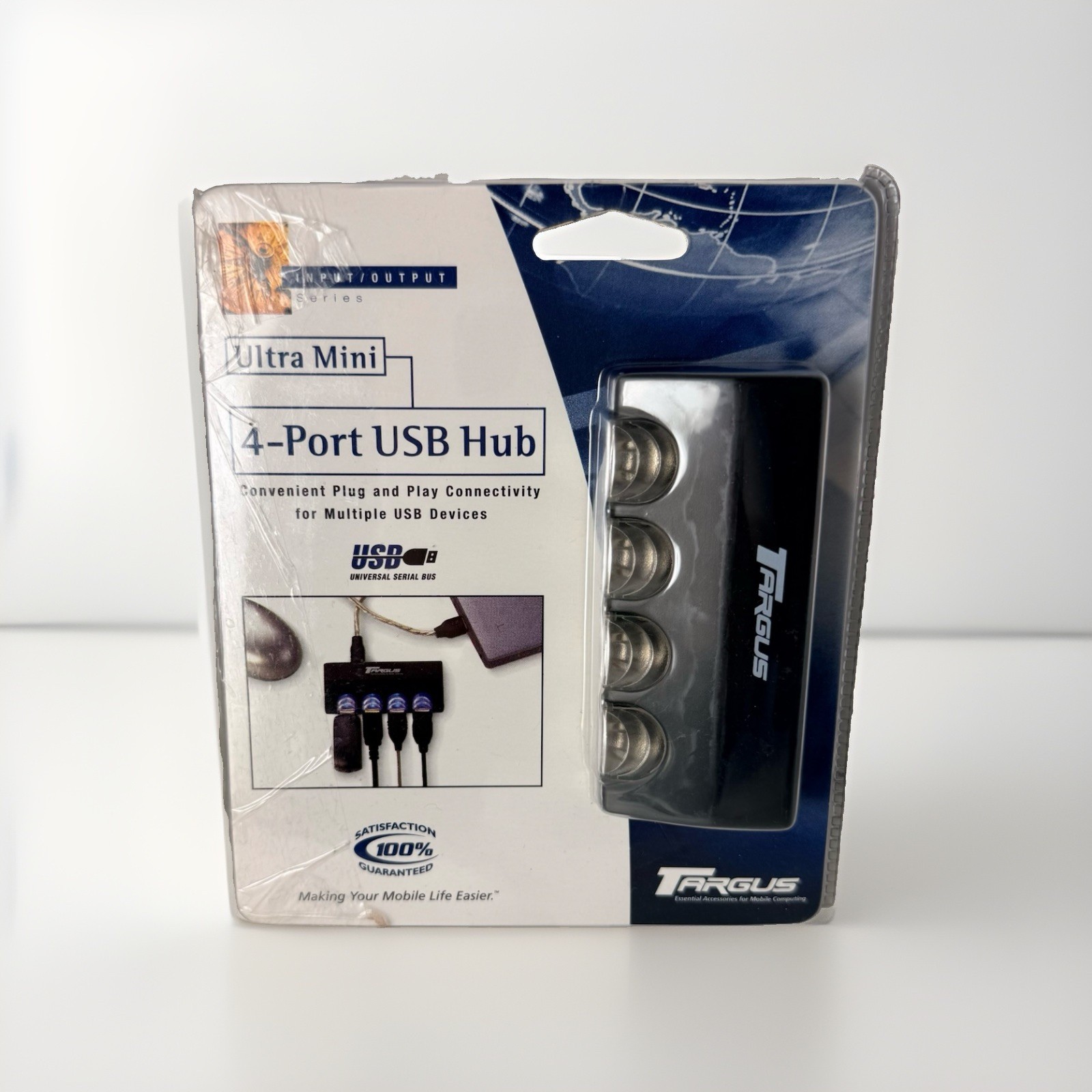Targus Ultra Mini 4-Port USB Hub PA055U Plug & Play Compact USB Splitter