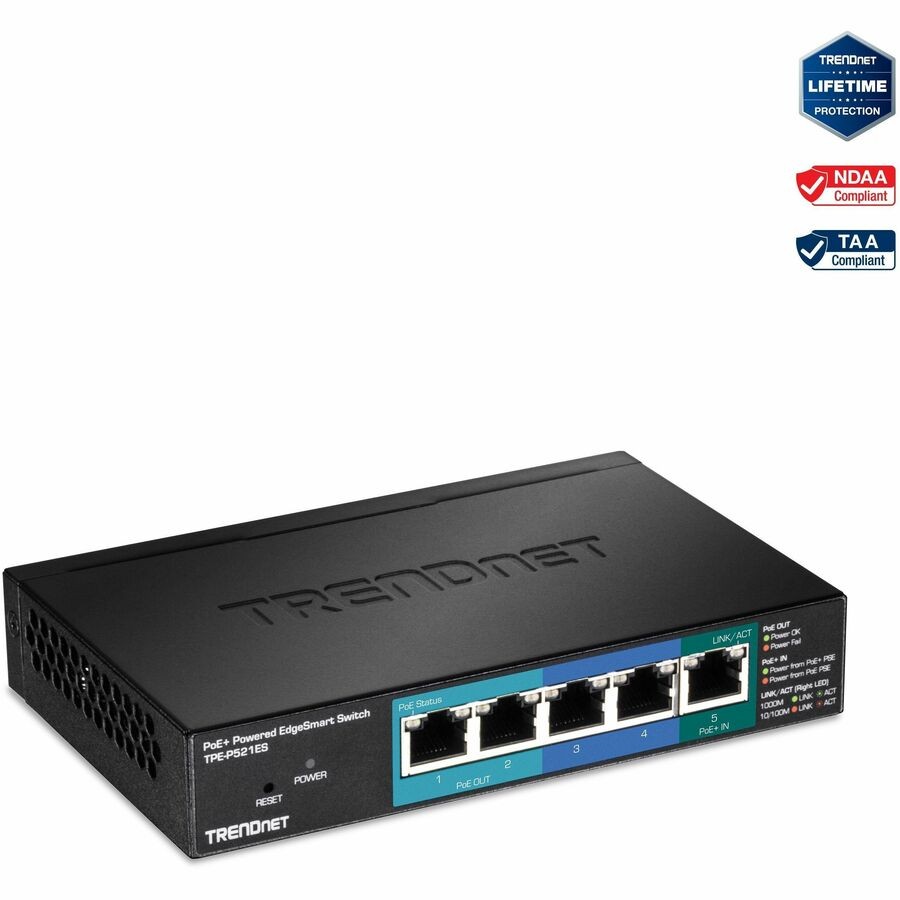 TRENDnet 5Port Gigabit PoE Pow Edgesmt