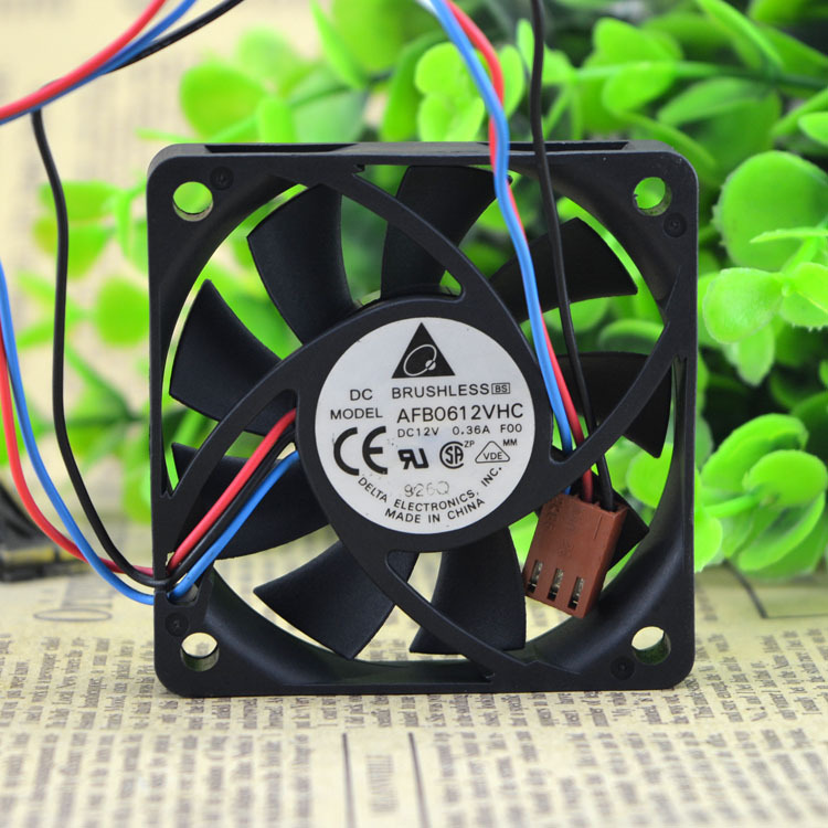 Delta AFB0612VHC-F00 Fan 6CM 12V 0.36A 3pin 60*60*15mm