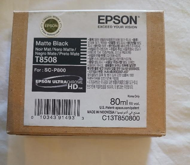 8/2022 New Sealed Genuine Epson T8508 Matte Black Ink For SC-P800